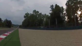 Imola F1 Racetrack Tamburello corner Ayrton Sennas crash site  Italy [upl. by Yenettirb]