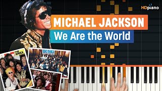 How to Play quotWe Are the Worldquot by Michael Jackson  HDpiano Part 1 Piano Tutorial [upl. by Qifahs]