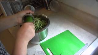 How to use a Zoodler How to make Zoodles or Zucchini Noodles [upl. by Maighdlin]