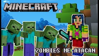 Mi Primera Vez en Minecraft  Zombies Me Atrapan  Kori [upl. by Kaczer791]