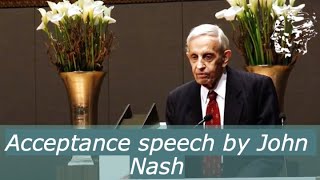 John Nash Acceptance Speech  The Abel Prize [upl. by Lehsar]