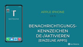 BenachrichtigungsKennzeichen von einzelnen Apps deaktivieren  Apple iPhone iOS 15 [upl. by Bord945]