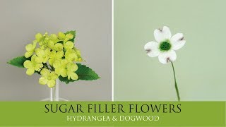 How to Make Hydrangea amp Dogwood  Sugar Filler Flowers Part 1 [upl. by Atnek]