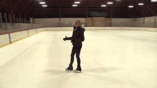 USFSA Basic Skills 7B  Backward outside edge to forward outside edge transition on a circle [upl. by Yekim]