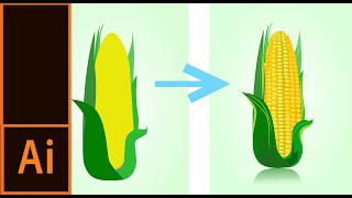 HOW TO ILLUSTRATE Corncob ILLUSTRATION  ADOBE ILLUSTRATOR  SpeedART 2021 [upl. by Tyoh530]