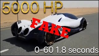 FAKE CRAZY FIRST TEST Devel Sixteen V16 5000 HP 060 18 seconds top speed 560 km or 348 mph [upl. by Trinee]