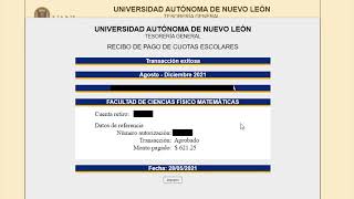 Pagar cuota de rectoría en línea desde SIASE  UANL [upl. by Tuck]