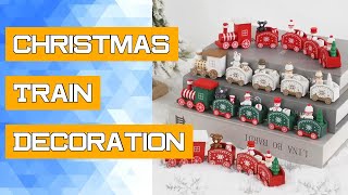 Christmas Train Decoration Small Train Ornament Decoration Christmas Decoration Childrens Christma [upl. by Ahtibat]