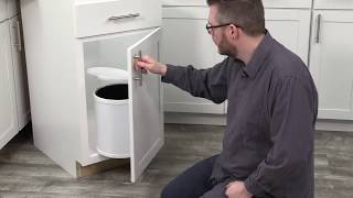 How to install a Pivot Out Trash Bin in face frame cabinets  Real Solutions for Real Life® [upl. by Ernesto501]