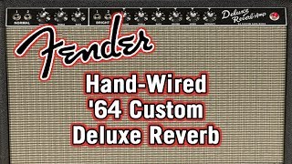 Fender HandWired 64 Custom Deluxe Reverb Amplifier Review amp Demo [upl. by Vonni]