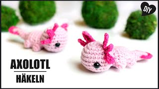 Axolotl häkeln  Meerestiere Häkelanleitung  DIY by Pfirsichteufel [upl. by Tsui]