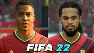 FIFA 22  ALL BELGIUM PLAYERS REAL FACES [upl. by Ingaborg]