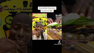 Portobello Pastrami Sandwich 🥪 blackyoutube duet veganrecipes veganfood veganlife singerlife [upl. by Sileas]