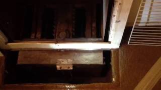 How to Light and Turn Off an Old Floor Heater 3of3 [upl. by Konikow]