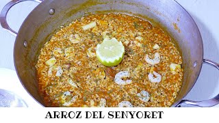 Arroz del Senyoret 🦐 Receta Tradicional Valenciana ¡RIQUÍSIMO 😋 [upl. by Annaira]