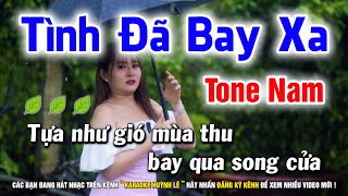 Karaoke Tình Đã Bay Xa Remix  Nhạc Sống  Tone Nam  Karaoke Huỳnh Lê [upl. by Anilecram]