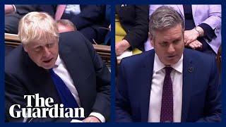 Keir Starmer mocks Boris Johnson after resignations A pathetic spectacle [upl. by Wanonah870]