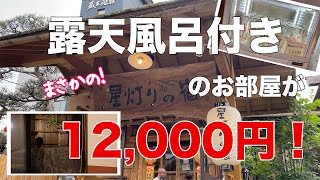 【ぼっちで温泉旅館に泊まる】露天風呂付きのお部屋に、12000円から泊まれます！【源泉かけ流し】 [upl. by Laaspere]