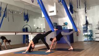 AERIAL YOGA  FULL ONE HOUR CLASS [upl. by Jenilee]