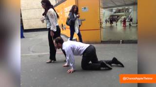 Woman Walking Man on a Leash Around London Confuses Internet [upl. by Oppen]