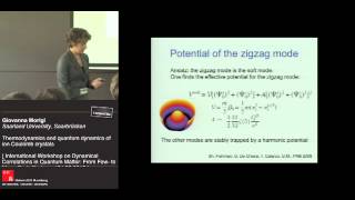 Giovanna Morigi quotThermodynamics and quantum dynamics of ion Coulomb crystalsquot [upl. by Trainor]