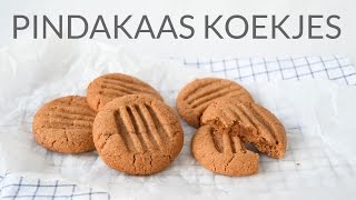 RECEPT  3 ingrediënten pindakaas koekjes [upl. by Heti88]