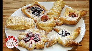 PUFF PASTRY SHAPES  7 DIFFERENT WAYS FOR PUFF PASTRY DOUGH [upl. by Seitz883]