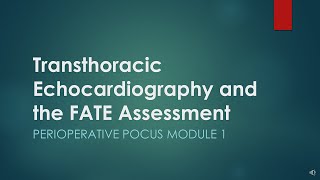 Transthoracic Echo and the FATE Assessment [upl. by Lihp]