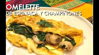 OMELETTE de espinaca y champiñones 43 [upl. by Llenehc]