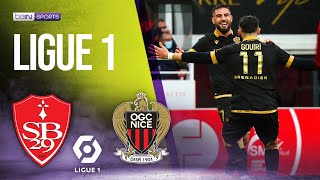 Stade Brest vs OGC Nice  LIGUE 1 HIGHLIGHTS  01092022  beIN SPORTS USA [upl. by Weidar588]