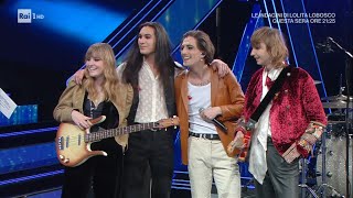 Maneskin  Domenica In Speciale Sanremo  07032021 [upl. by Terrab]