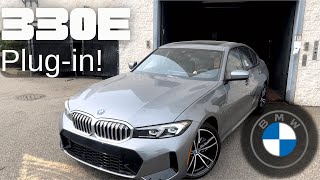 Walk Around and Overview 2023 BMW 330e xDrive New Hybrid 3series iDrive 8 [upl. by Wilow]