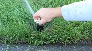 How to Adjust a Hunter Rotary Style Sprinkler Head [upl. by Efren]