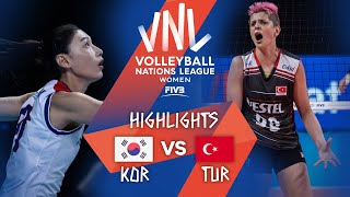 KOR vs TUR  Highlights Week 5  Womens VNL 2021 [upl. by Vale165]