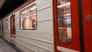 ᴴᴰ Prague Metro special 8171M trains at Černý MostZličín [upl. by Shina]