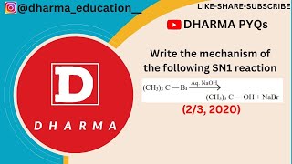 Write the mechanism of the following SN1reaction CH33CBr AqNaOHto gives CH33COH NaBr [upl. by Aicrag]