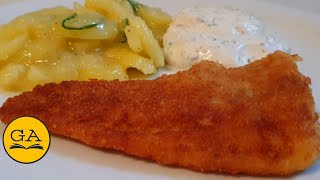 Fischfilet panieren 🐟 Aussen knusprig  Innen saftig [upl. by Atoked]