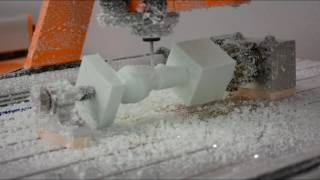 STEPCRAFT CNC 4th Axis Rotary Carving Demo [upl. by Nahgam235]