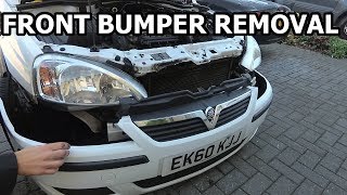 How to Remove Front Bumper Combo  Corsa C  Vauxhall COMBO MODS [upl. by Anatnas]