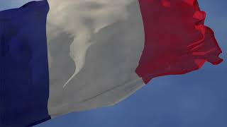 Waving flag and National Anthem of France La Marseillaise [upl. by Oretna877]