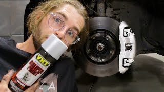 How to Paint Brake Calipers Any Color Easy DIY [upl. by Atinaej404]