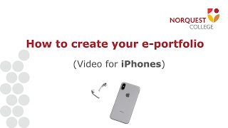 How to create your e portfolio for iPhones [upl. by Namilus]