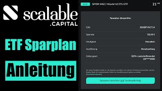 Scalable Capital ETF Sparplan einrichten ✔️ Anlegen Anleitung für Anfänger [upl. by Rich]