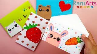 Cómo hacer SOBRES para tus cartas SIN PEGAMENTO Fácil  DIY  Easy ENVELOPES [upl. by Kissner]