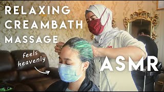 ASMR Relaxing Indonesian Creambath Massage [upl. by Odragde]