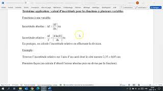 Application de la différentielle  calcul dincertitude à une variable [upl. by Eanod]