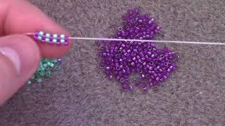 Learn the Odd Count Peyote Stitch  A Beginner Beading Tutorial by Aura Crystals [upl. by Garmaise709]