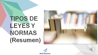 Tipos de leyes y normas resumen [upl. by Alegnat512]