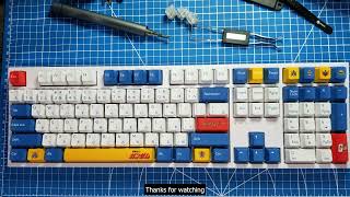 Keypro Everglide SK108 Keyboard w Everglide Aqua King Switches Build Components  Typing Test [upl. by Beekman]