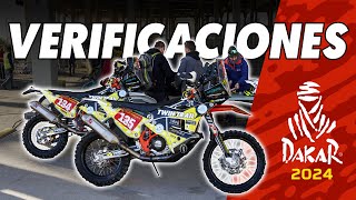 Dakar 2024 Verificamos las motos en Barcelona  TwinTrail Racing Team [upl. by Otrebmal]